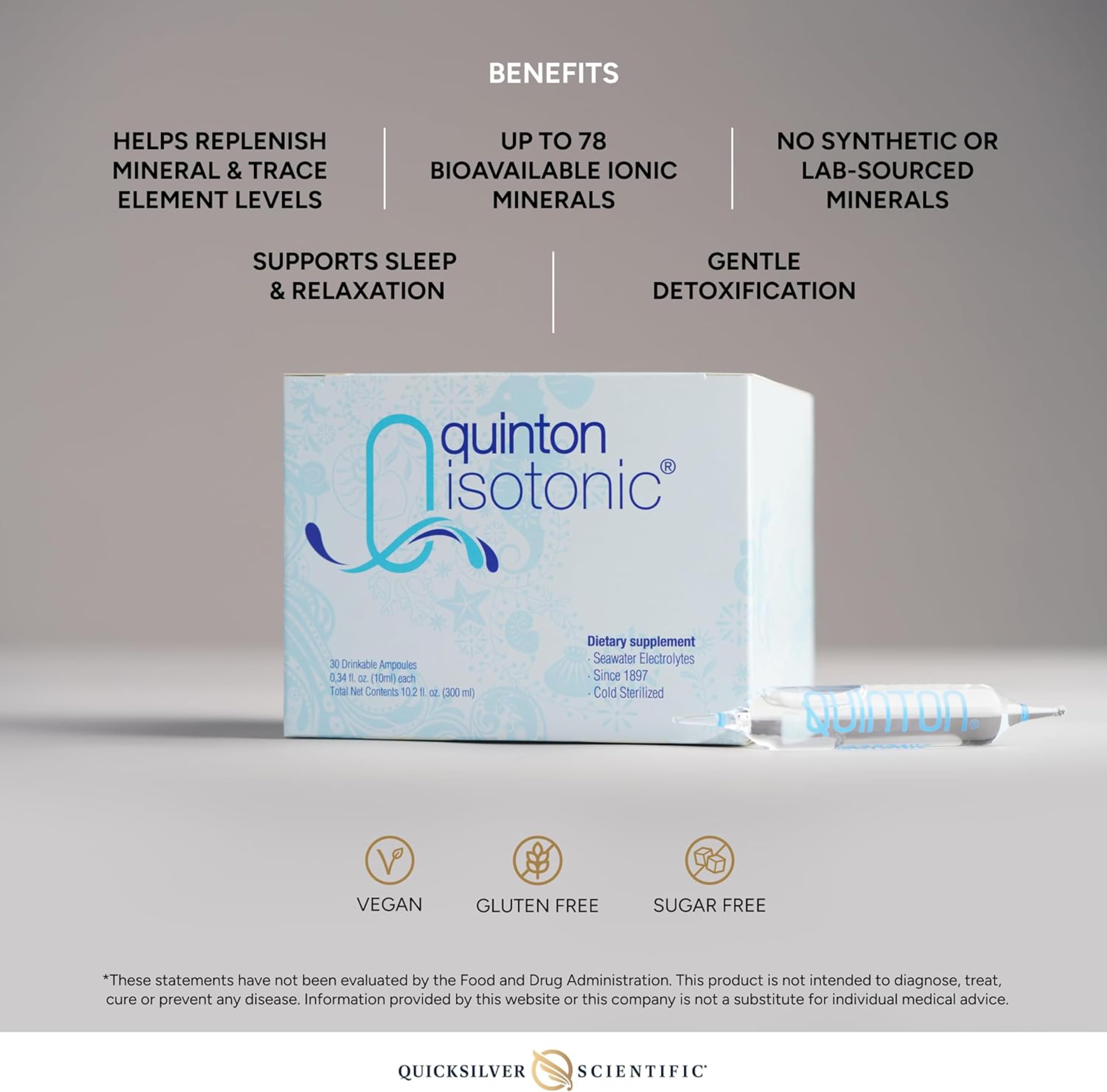Quinton 78 minéraux bio-disponibles — soutien minéral robuste