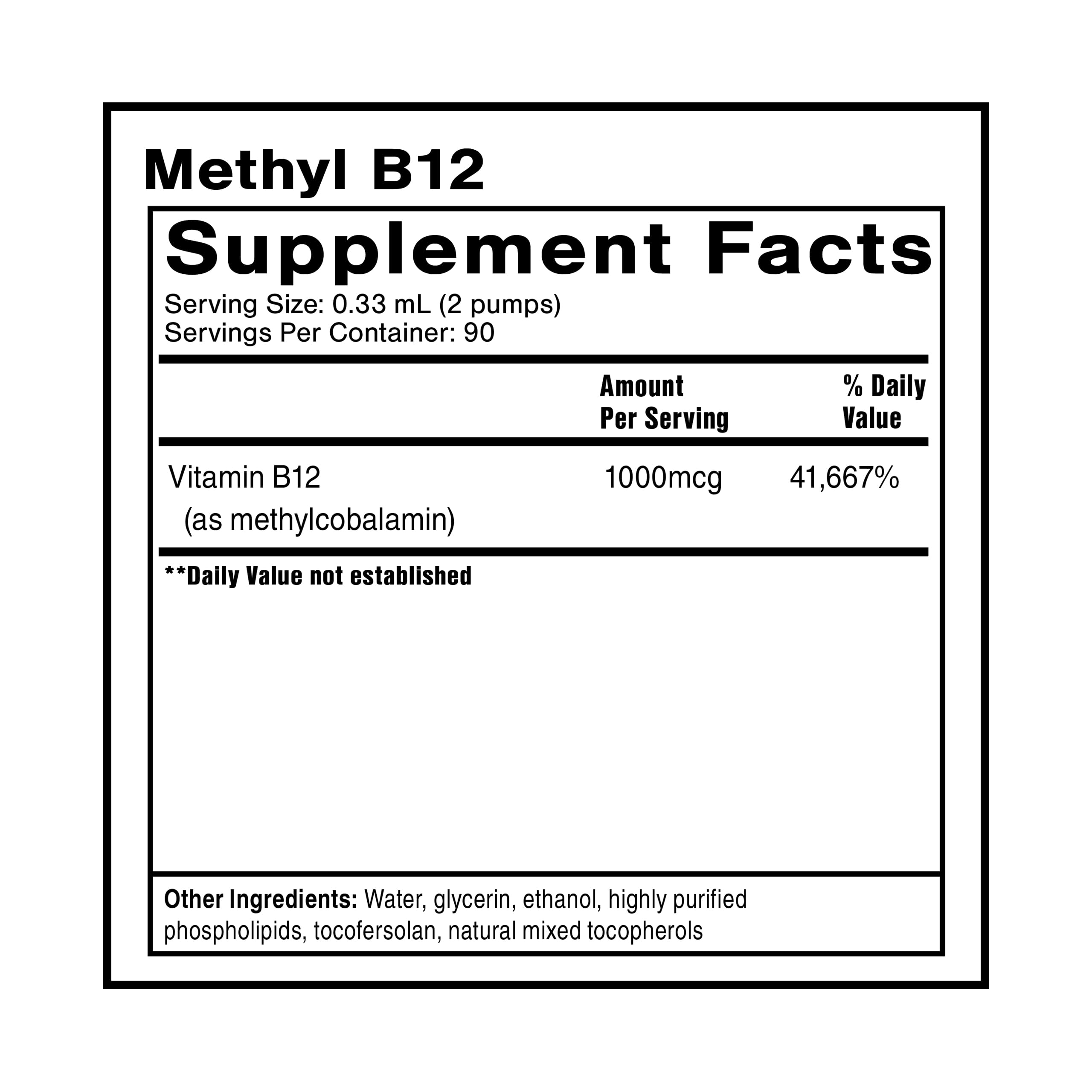 Quicksilver Scientific B12 méthylcobalamine 1000mcg en forme sublinguale