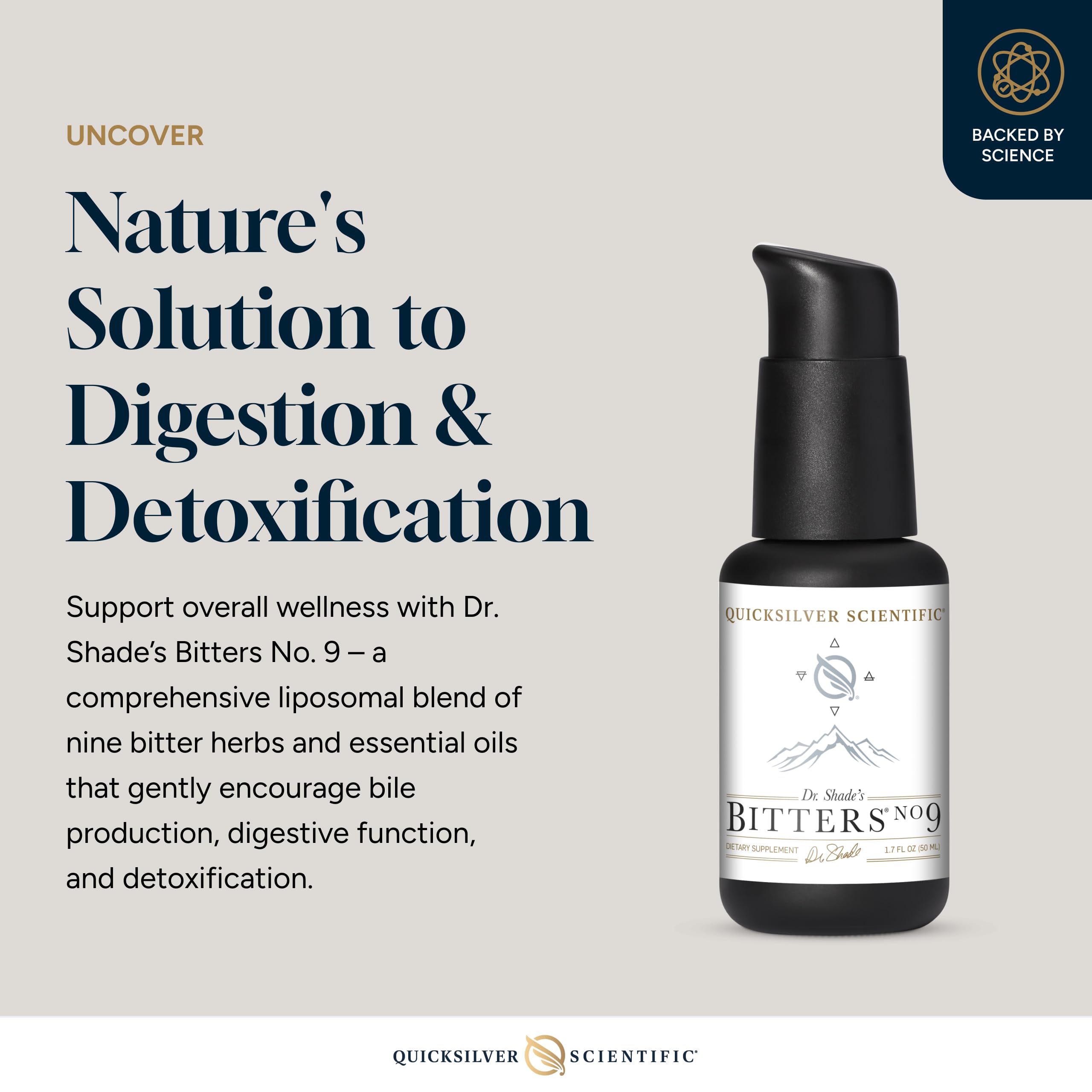 Ingrédients clé chardon-Marie dans Bitters No. 9 de Quicksilver Scientific