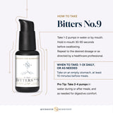 Utilisation recommandée avant repas avec Bitters No. 9 Quicksilver