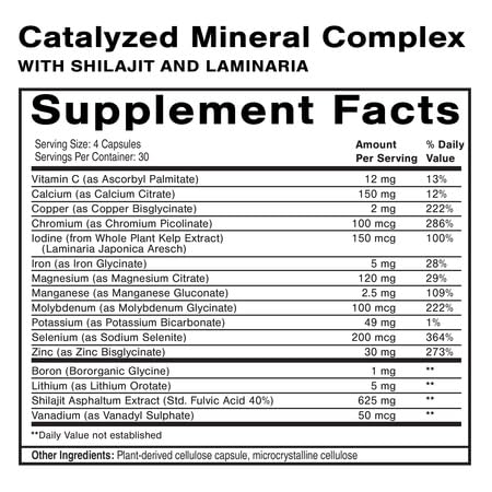 Dr. Shade’s Catalyzed Mineral Complex — versement dans un verre pour revitalisation et énergie durable.