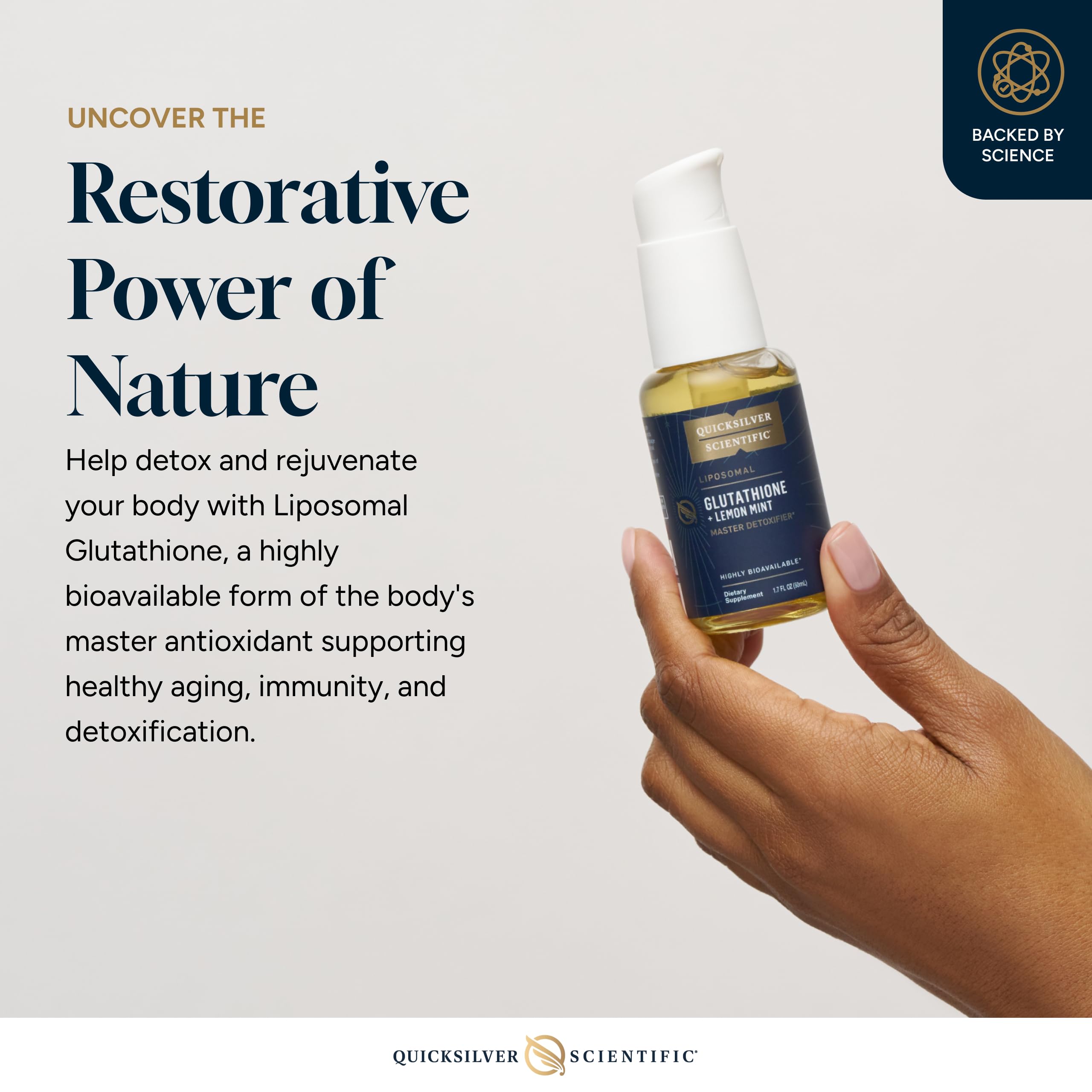 Quicksilver Scientific glutathion liposomal, arôme citron-menthe rafraîchissant