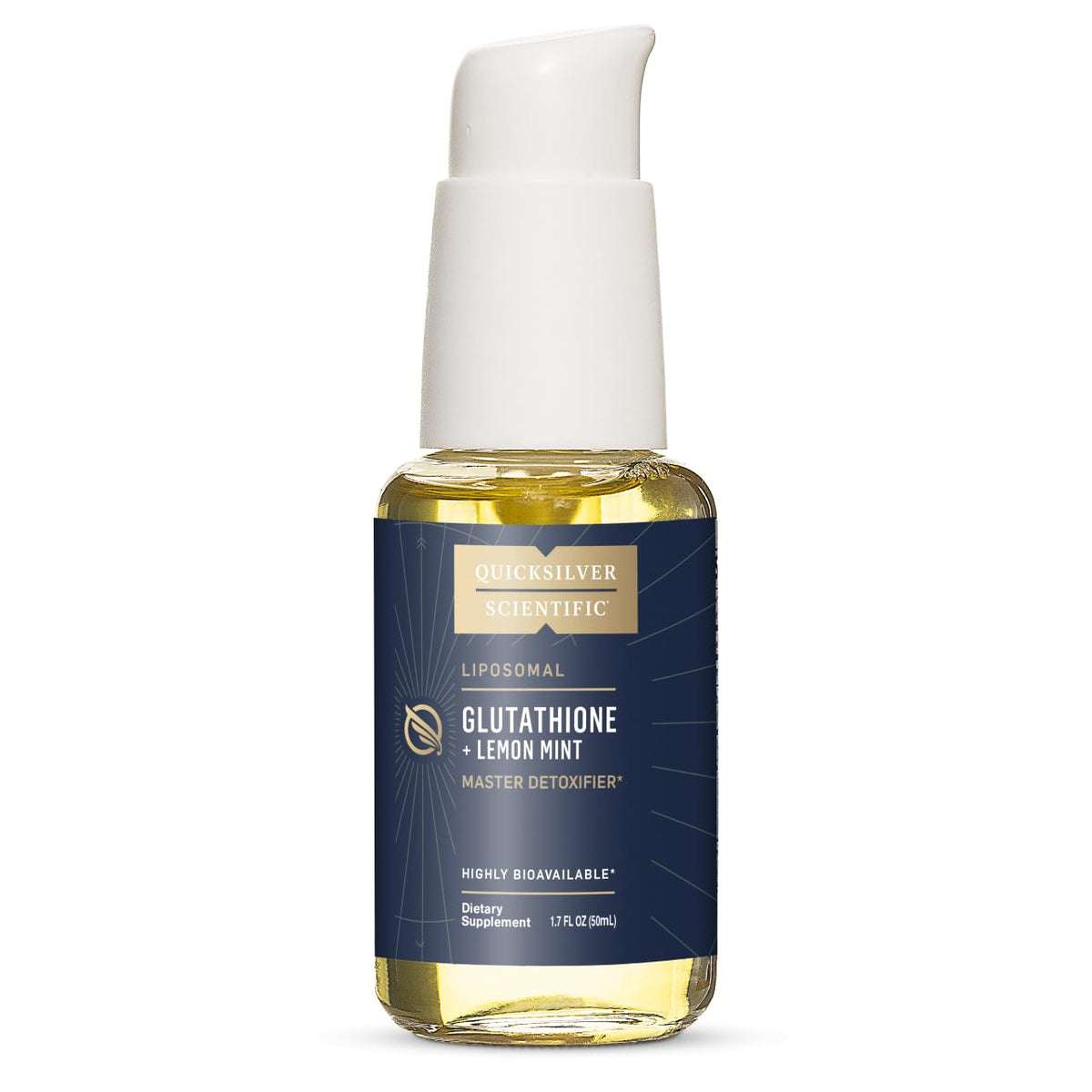 Quicksilver Scientific glutathion liposomal, flacon citron-menthe, convient à la routine detox
