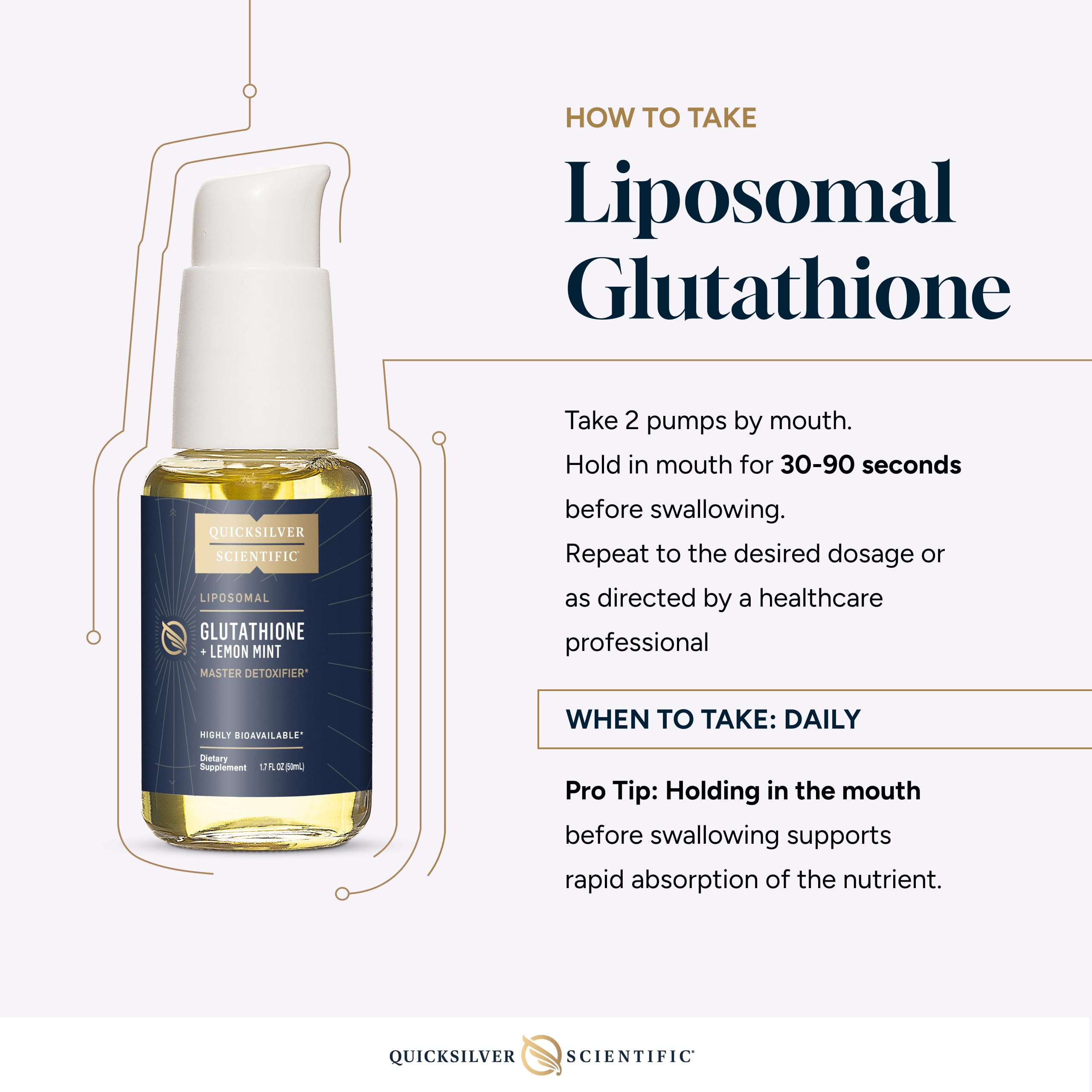 Quicksilver Scientific glutathion liposomal, soutien detox et énergie au quotidien