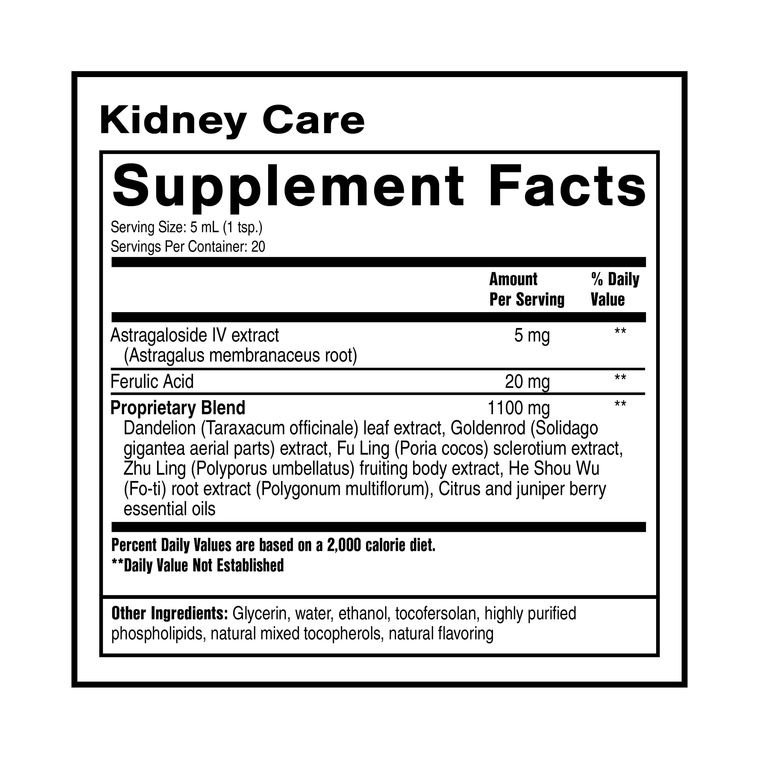 Quicksilver Scientific Kidney Care – gouttes, absorption rapide pour le soutien rénal et le drainage.