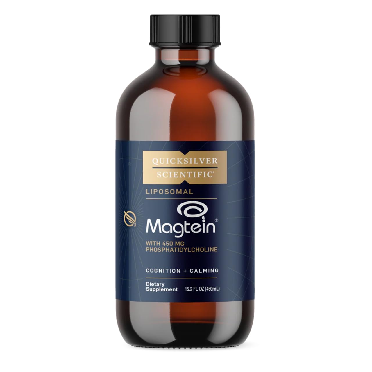 Quicksilver Scientific Liposomal Magtein, bouteille-pompe pour usage quotidien et pratique.