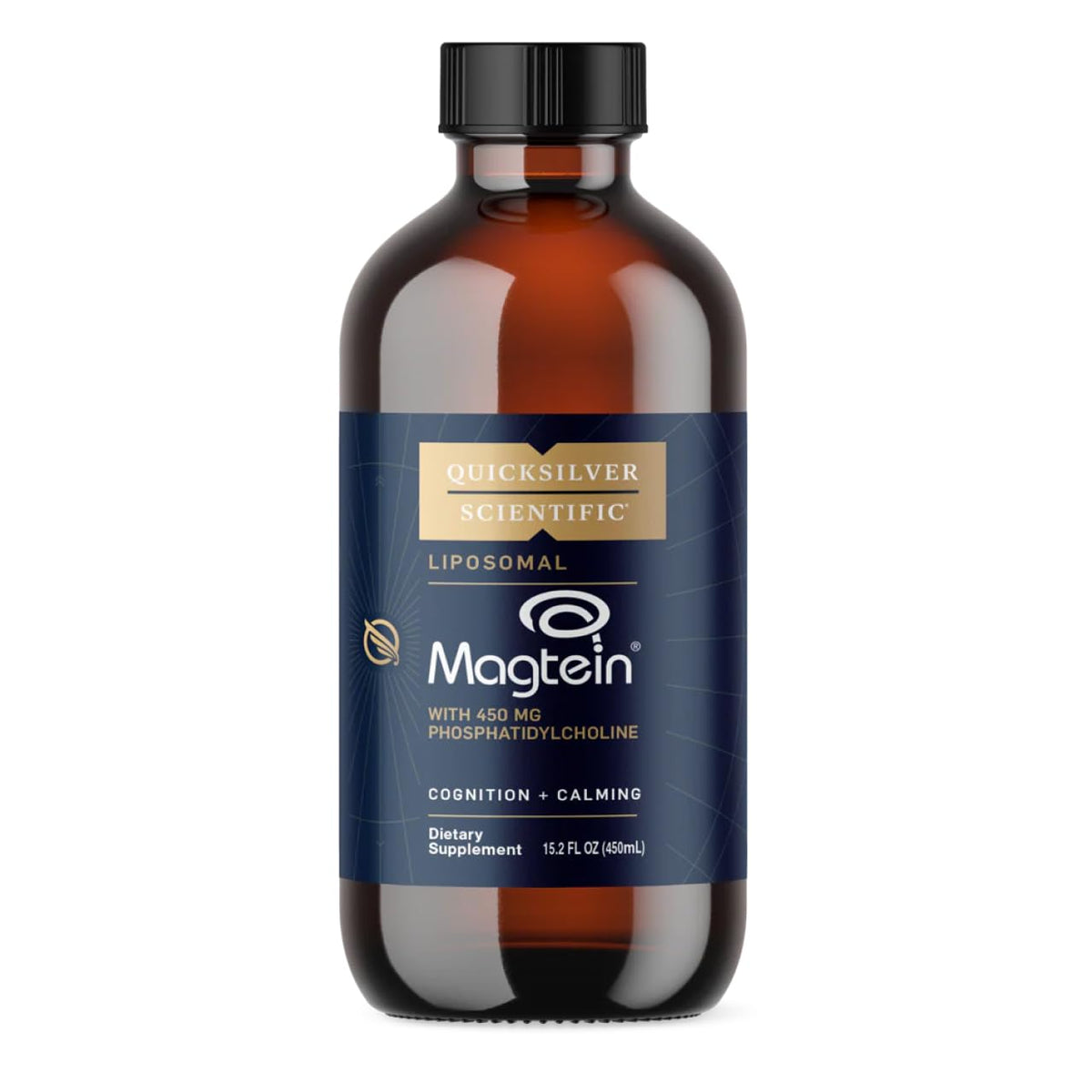 Quicksilver Scientific Liposomal Magtein, bouteille-pompe pour usage quotidien et pratique.