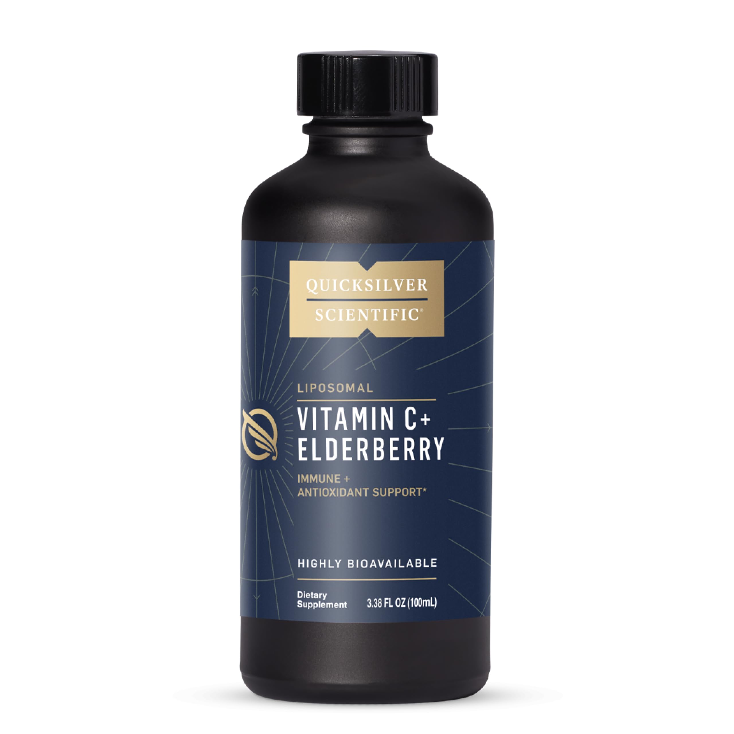 Quicksilver Scientific Liposomal Vitamin C + Sureau Noir – bouteille, absorption élevée pour une utilisation efficace
