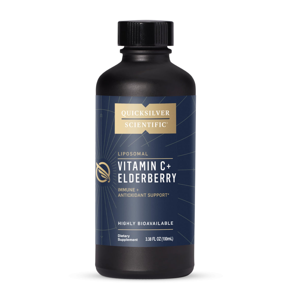 Quicksilver Scientific Liposomal Vitamin C + Sureau Noir – bouteille, absorption élevée pour une utilisation efficace