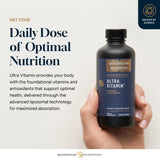 Quicksilver Scientific Liposomale Ultra Vitamine – étiquette claire, nutriments complets pour l'énergie.