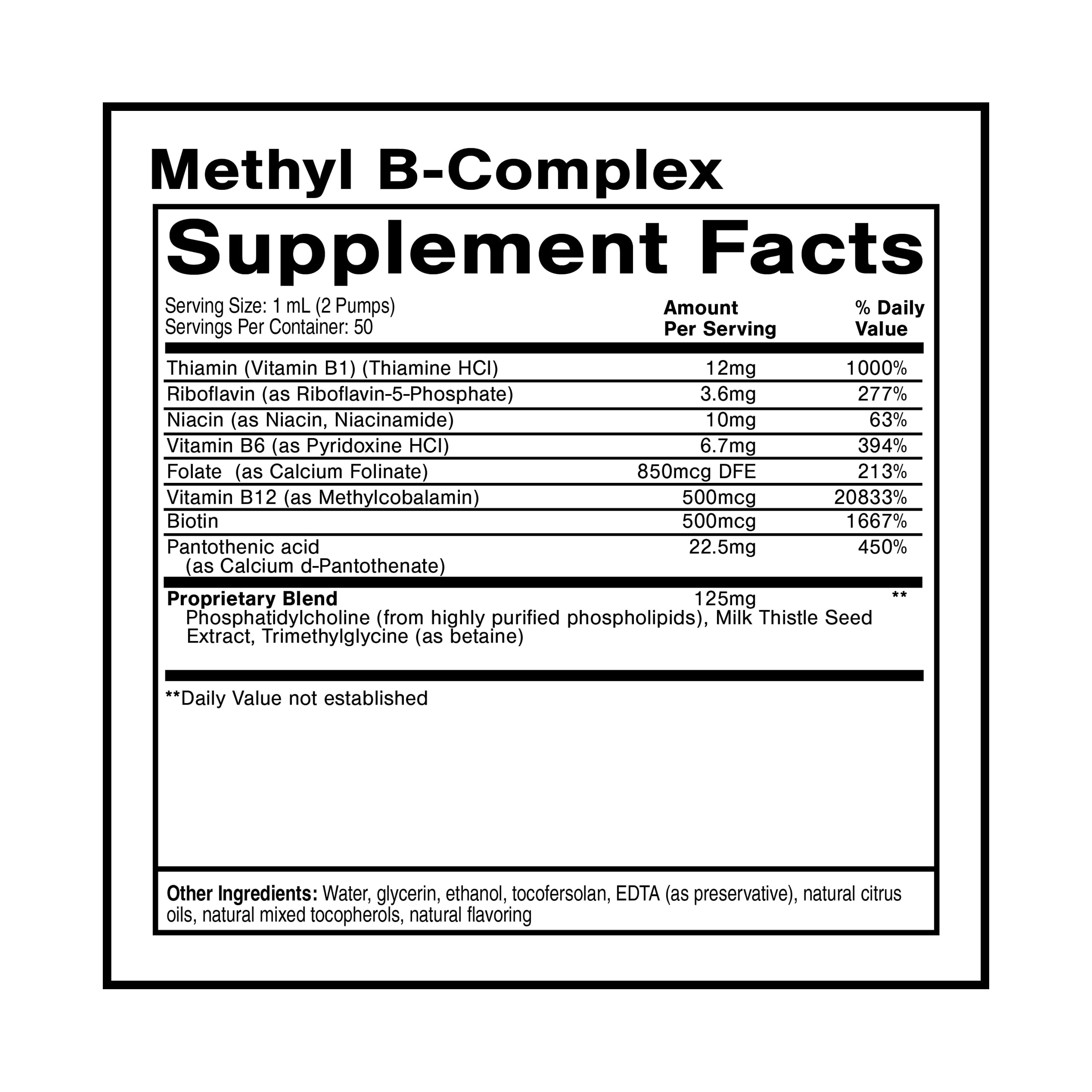 Quicksilver Scientific Complexe B Méthylé — absorption liposomale rapide au contact de la langue.