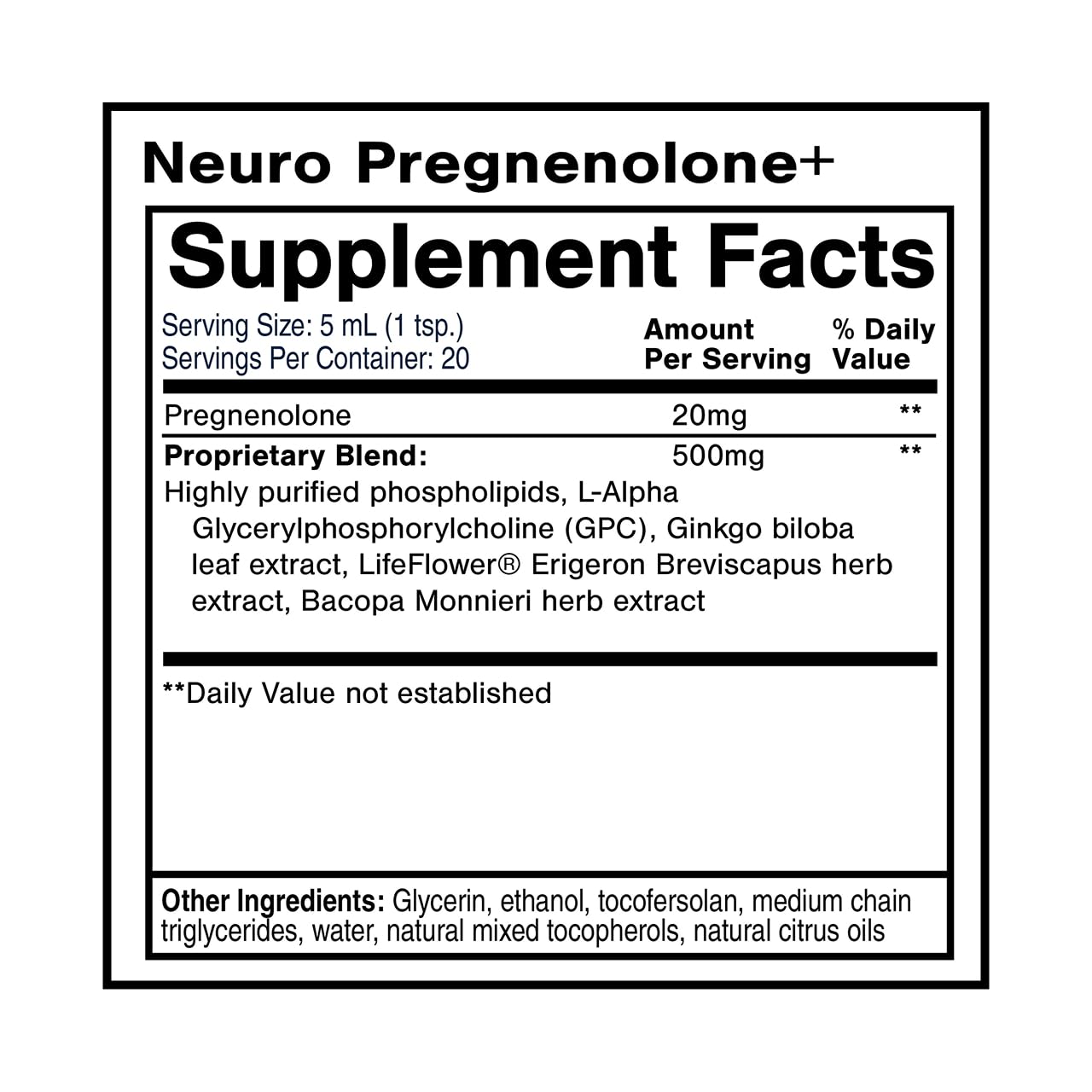 Quicksilver Neuro Pregnenolone+ : prise sous la langue, absorption rapide possible.
