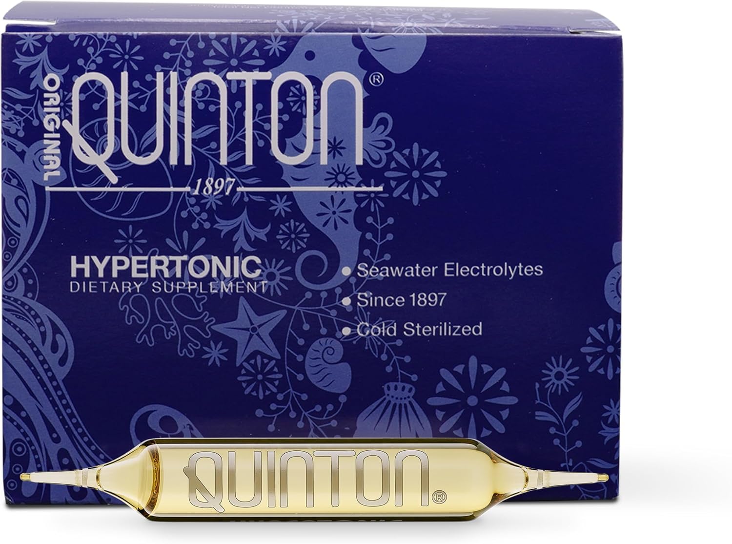Quicksilver Scientific Original Quinton hypertonique – bouteille: hydratation rapide et minéraux.