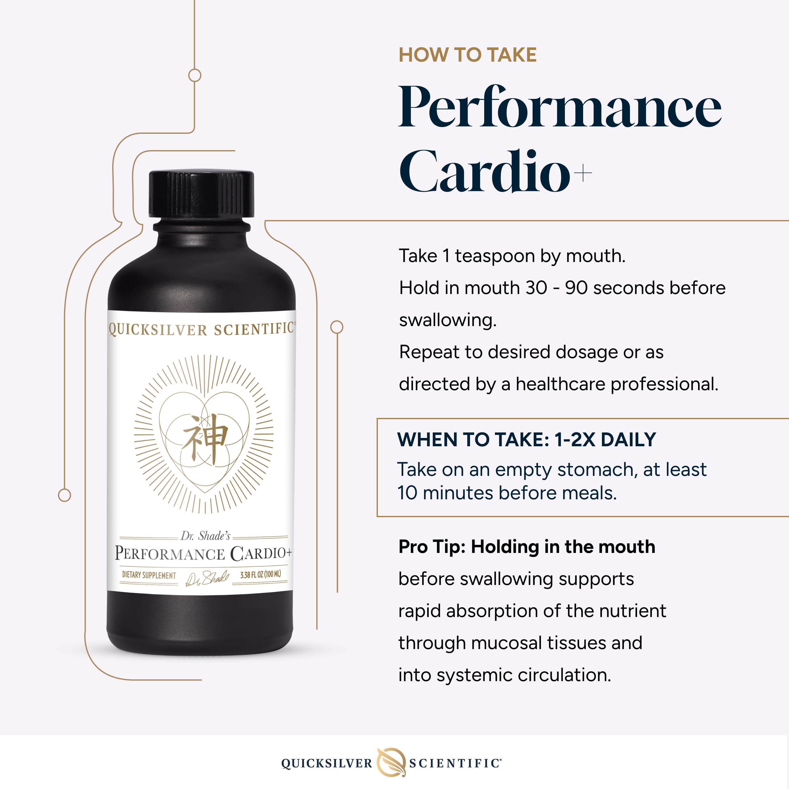 Préparation dans un verre de Performance Cardio+ ready-to-use