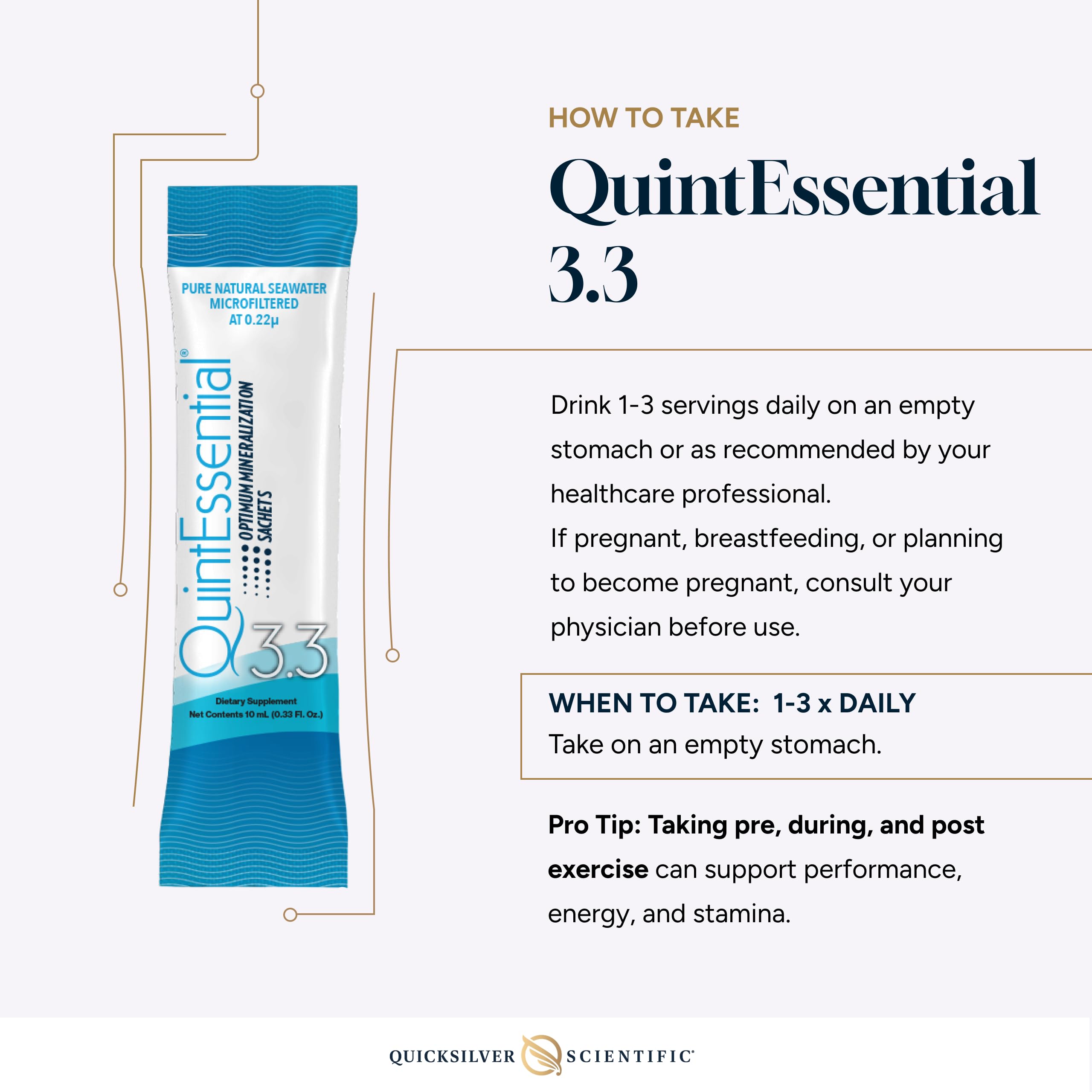 Quicksilver Scientific QuintEssential 3.3 – eau de mer filtrée, source naturelle de minéraux.