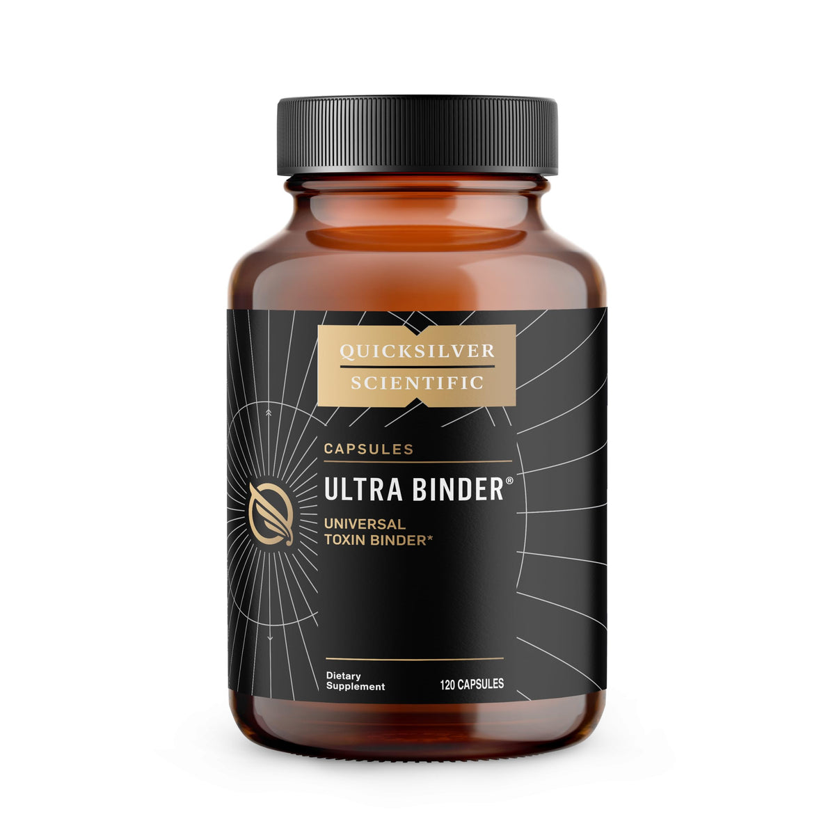 Quicksilver Scientific Ultra Binder: flacon balance, soutien potentiel à l'équilibre intestinal et à une detox légère.