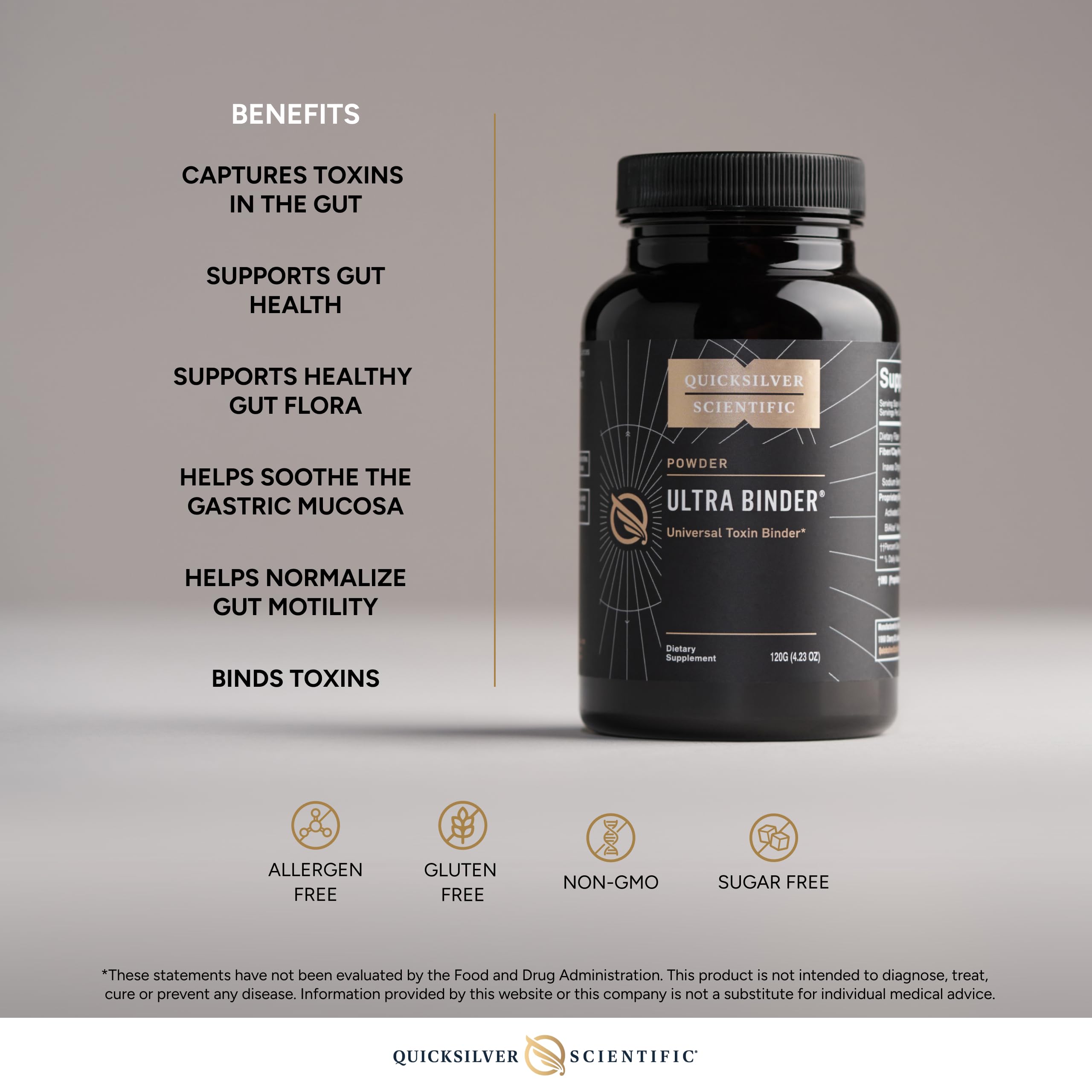 Quicksilver Ultra Binder Chitosan: soutien potentiel du microbiome intestinal