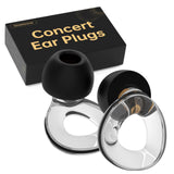 QuietZone bouchons d'oreilles Concert double flange en S, réduction du bruit avec clarté sonore.