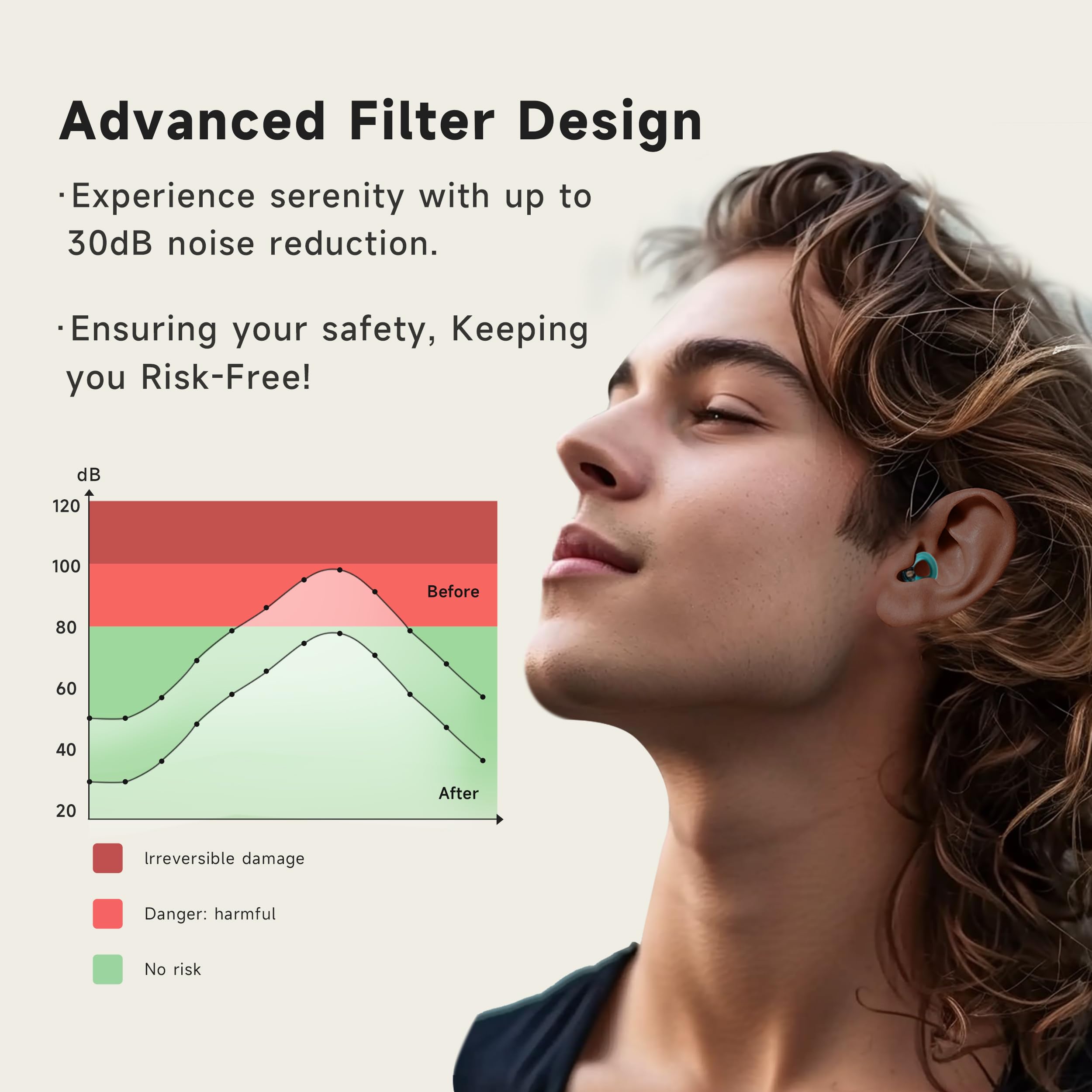 QuietZone Concert double flange pour protection auditive fiable