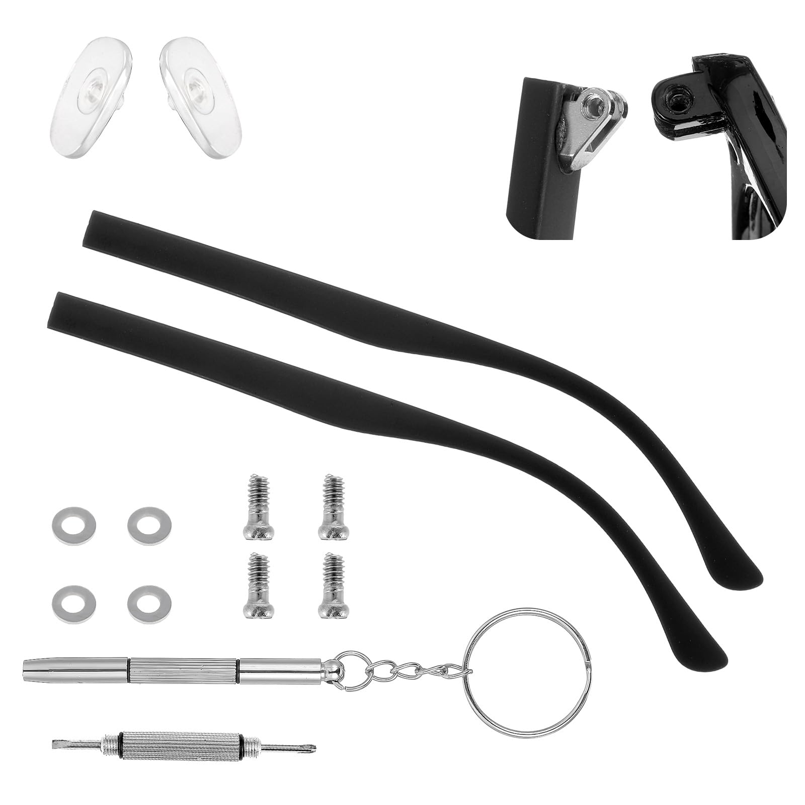 Bras de lunettes Quilax remplaçant, léger et durable pour une utilisation quotidienne.