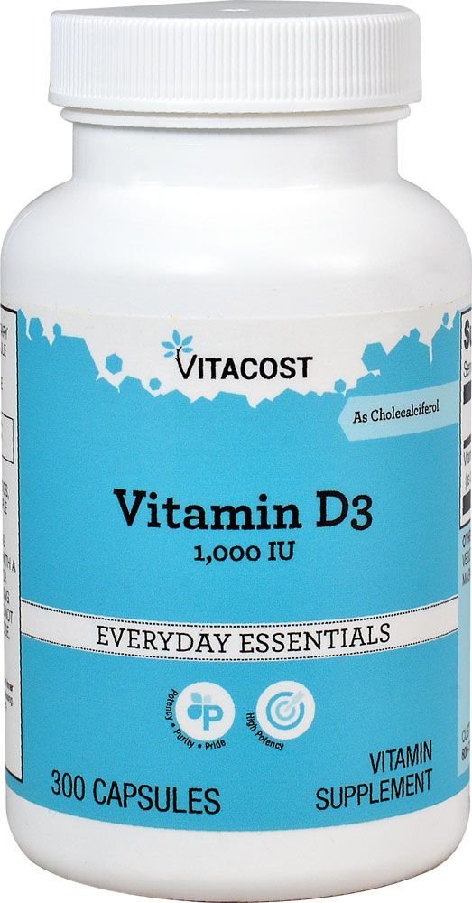 Vitacost D3 en bouteille, soutien des os et du système immunitaire.