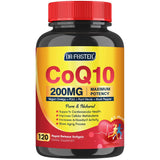 Quinovit CoQ10 200 mg capsules molles, ingestion aisée et absorption efficace.