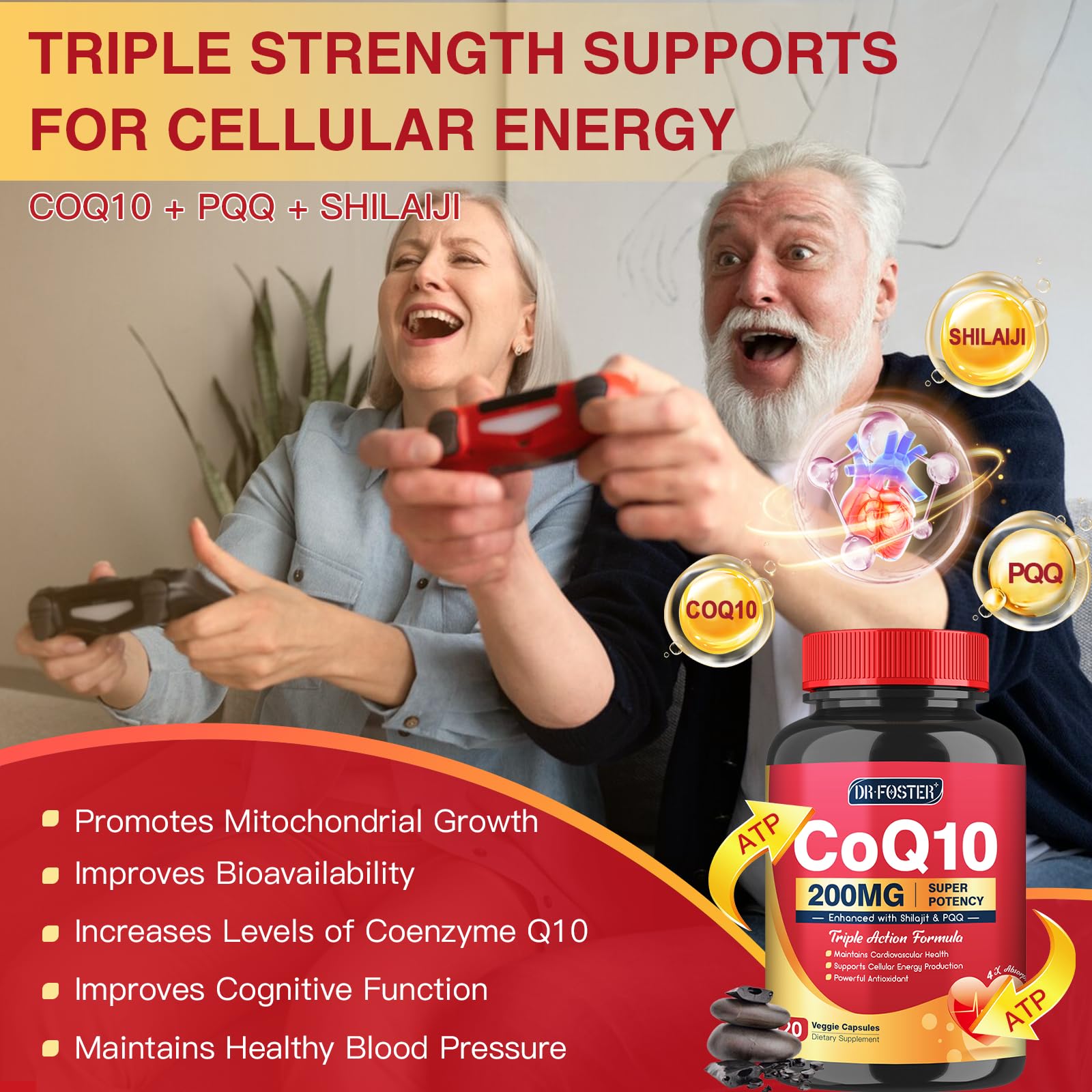 Quinovit CoQ10, Bioperine et MCT, amélioration de l’absorption