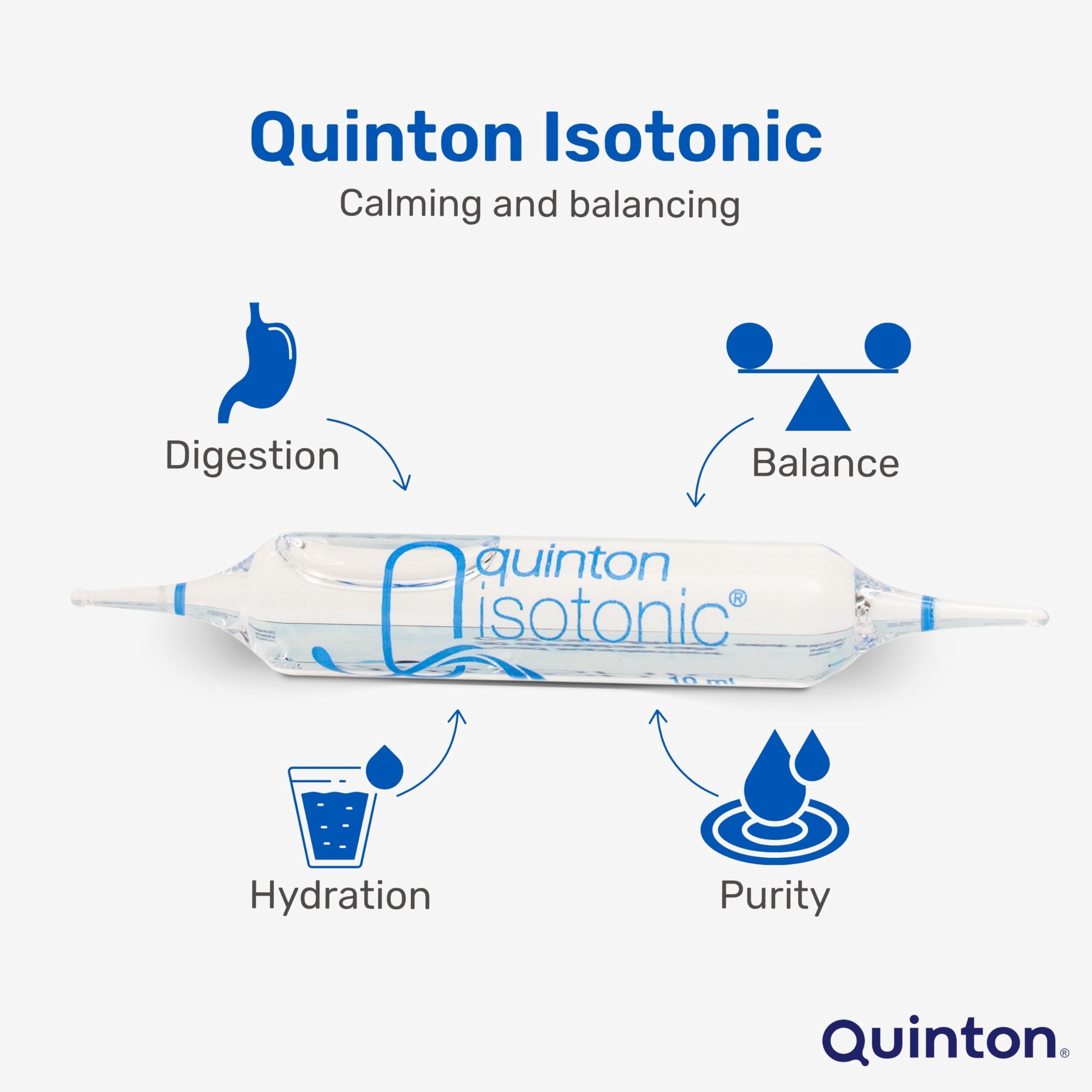 Quinton ampoules isotonique sous la langue, méthode d'administration simple.