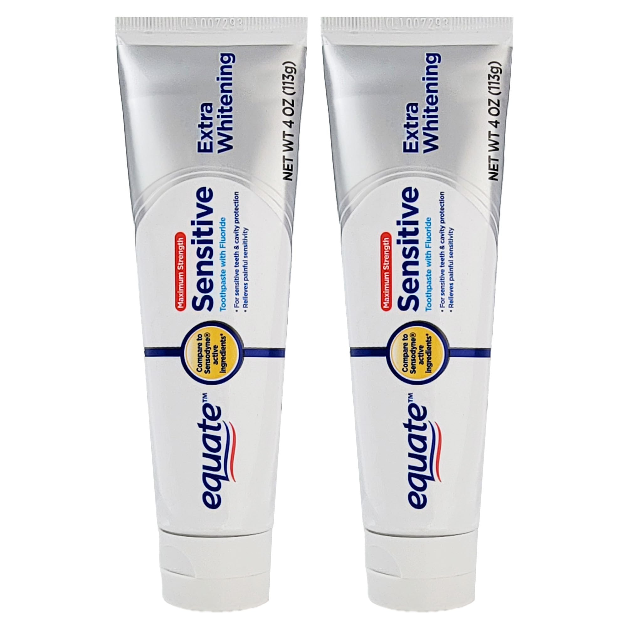 Quist Dental Equate dentifrice sensible avec fluorure en pack double prêt à l'emploi