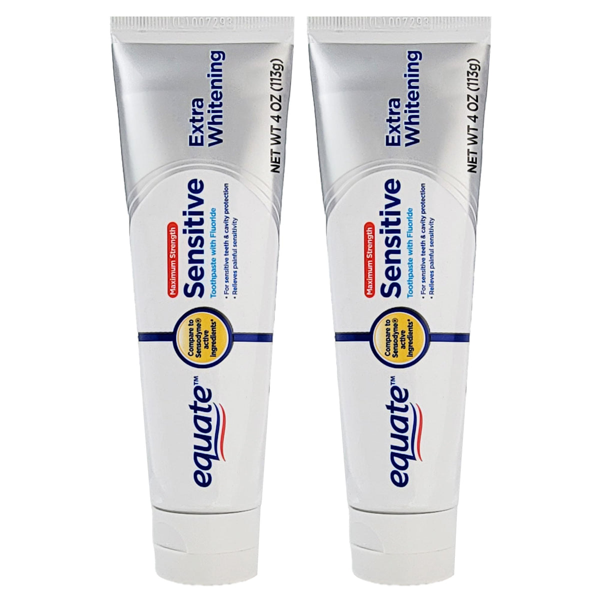 Quist Dental Equate dentifrice sensible avec fluorure en pack double prêt à l'emploi