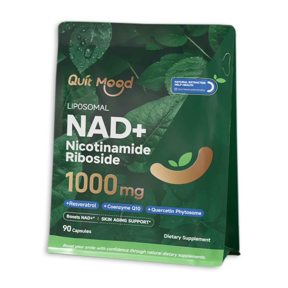 Quit mood Nicotinamide Riboside Complex – bouteille : énergie cellulaire et vitalité quotidienne.