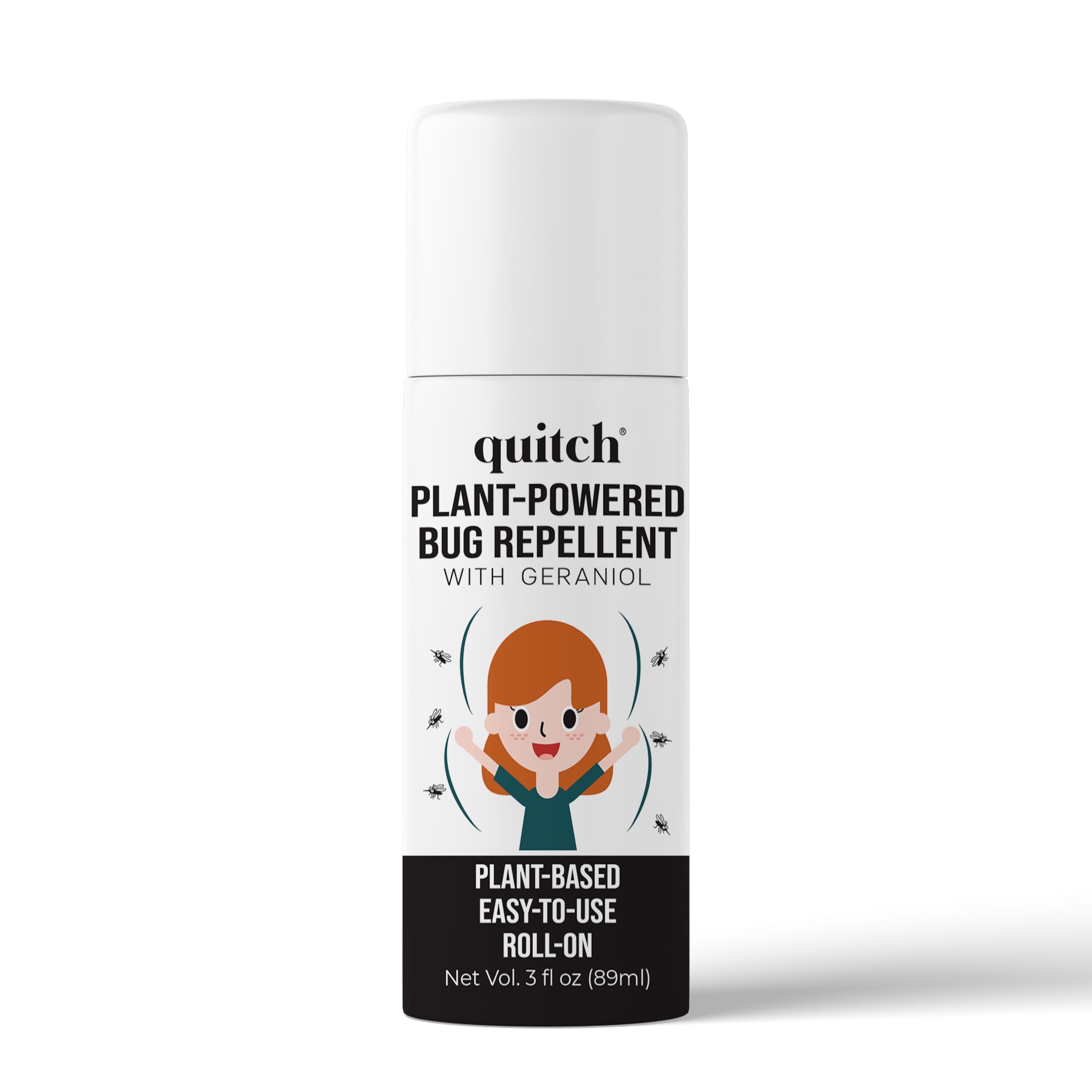 Quitch Roll-On anti-moustiques prêt à l'emploi sur peau, protection rapide.