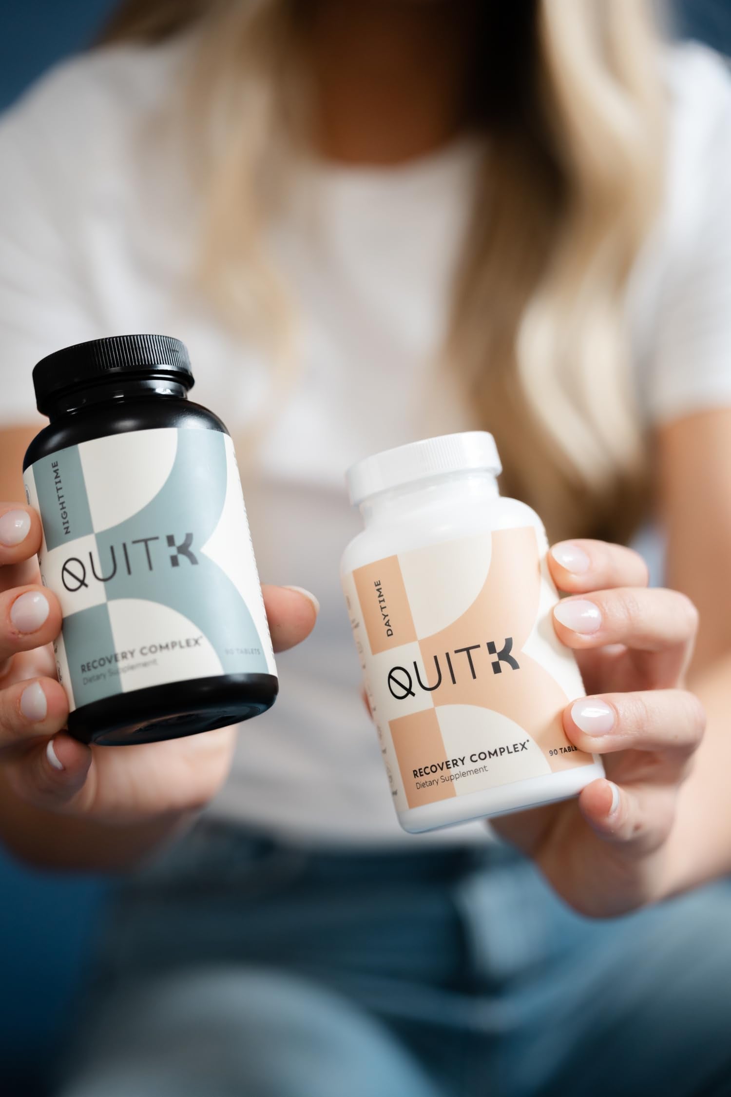 QuitK Recovery Complex: ingrédients végétaux et adaptogènes pour une routine saine.