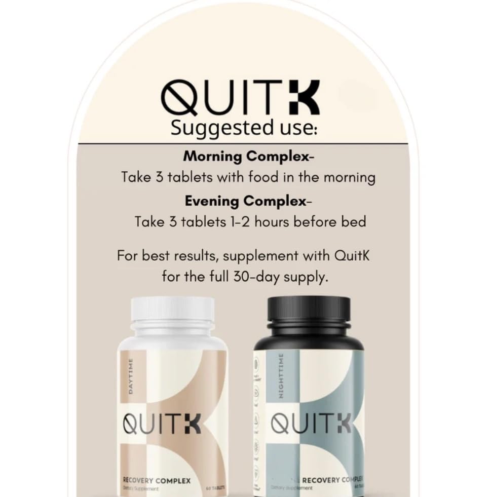 QuitK Recovery Complex: prise quotidienne simple et pratique pour une gestion facile.