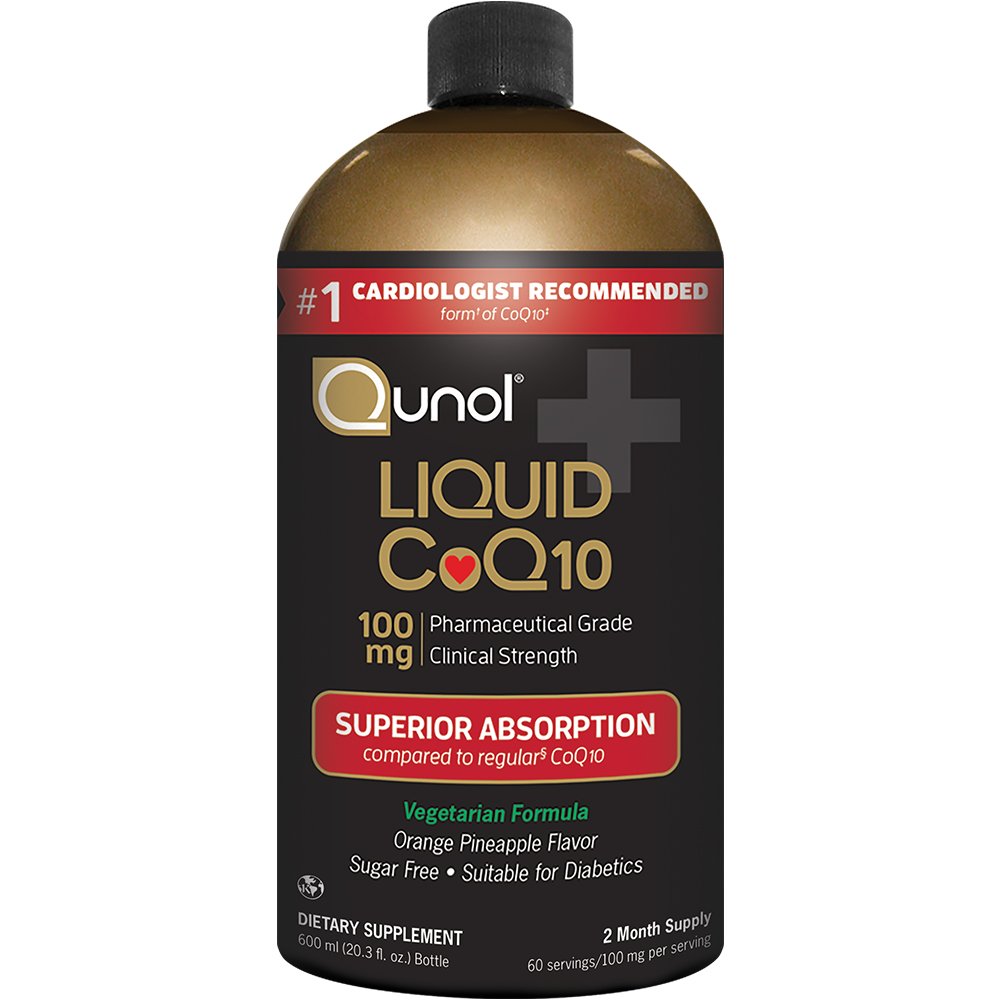 Qunol CoQ10 liquide, embout verseur, soutien énergie et absorption accrue
