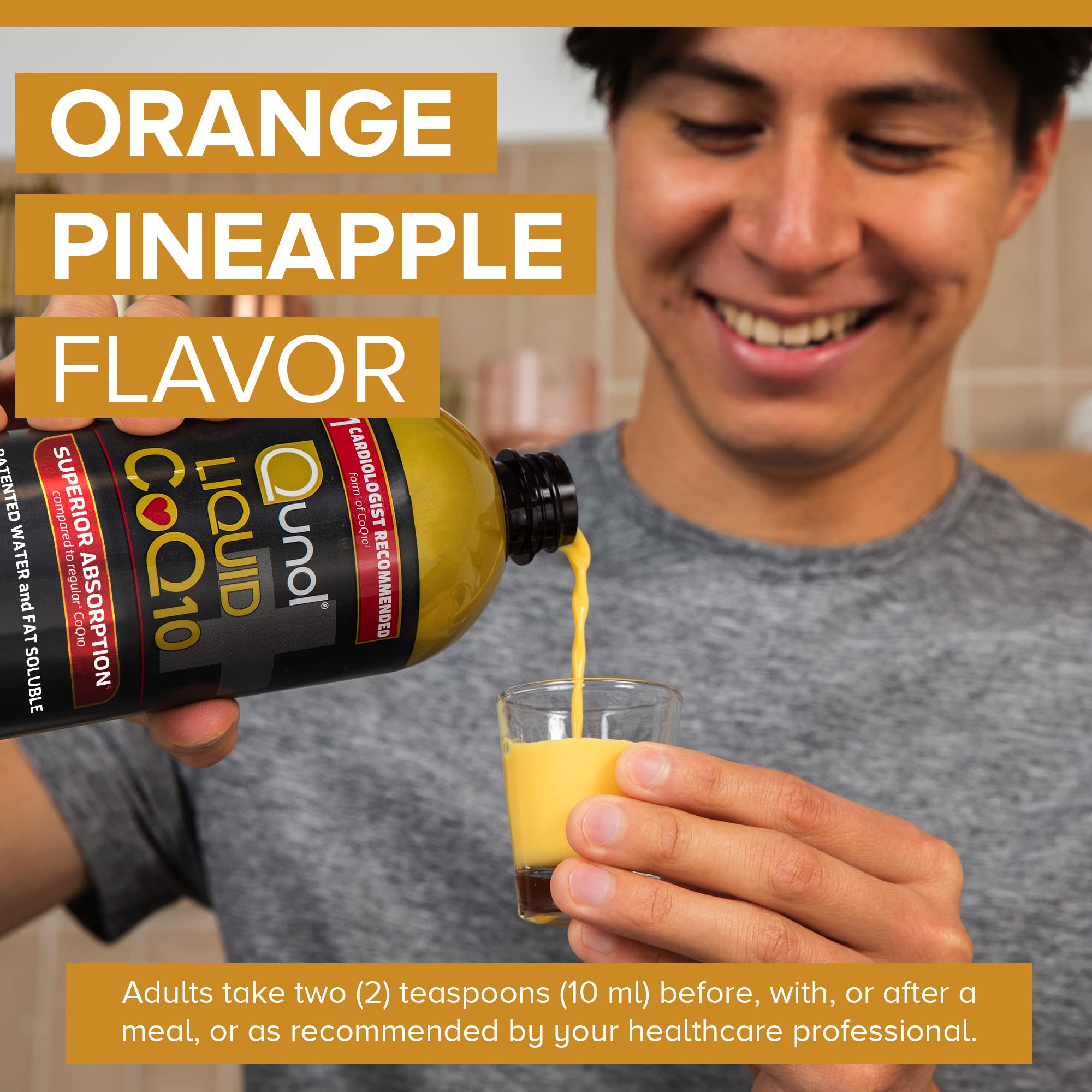 Qunol CoQ10 liquide soutient l’énergie des organes, cœur en tête.