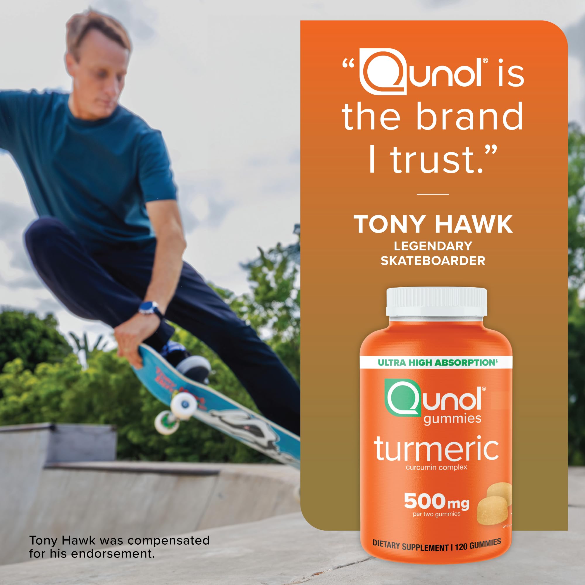 Qunol gommes curcuma absorption ultra élevée grâce à la dispersion dans l'eau.