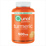 Gommes Qunol au curcuma goût orange crémeux, idéal après l'entraînement.