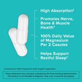 Qunol Magnésium Capsules absorption élevée pour muscles et nerfs.