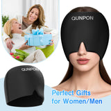 QUNPON Cap Migraine 360° – Gel Froid et Chaud, Cadeau Saint-Valentin pour Elle et Lui