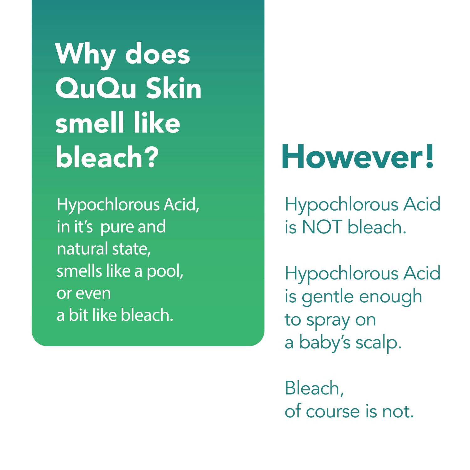 QUQU Natural Skin HOCl mist, routine douce pour confort quotidien de la peau.