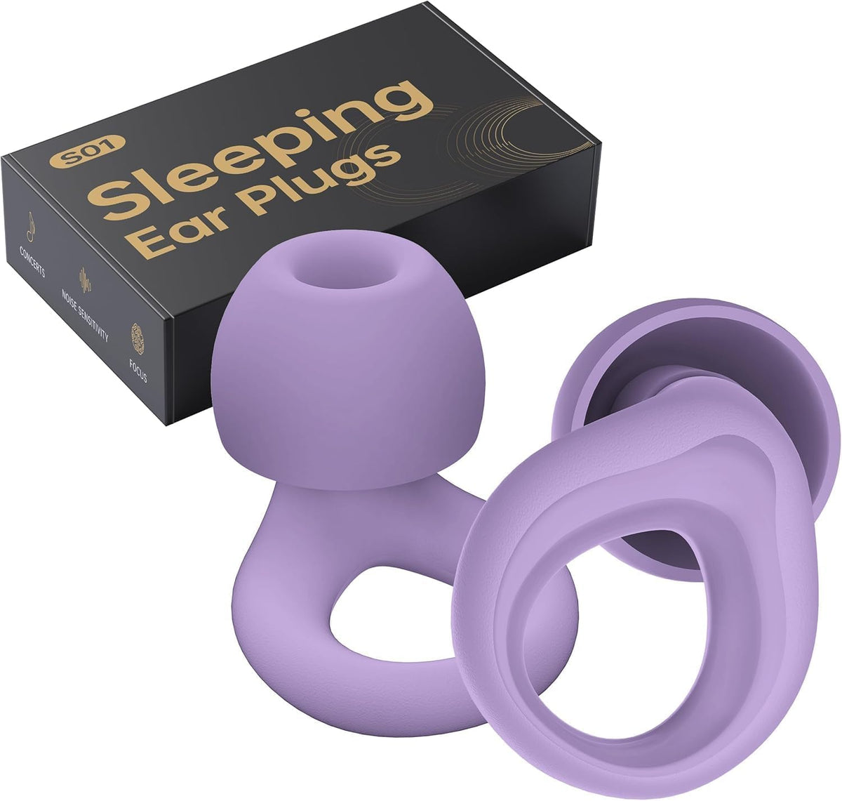 QWH bouchons d'oreilles pour dormir, réduction du bruit jusqu'à 30 dB pour un repos paisible