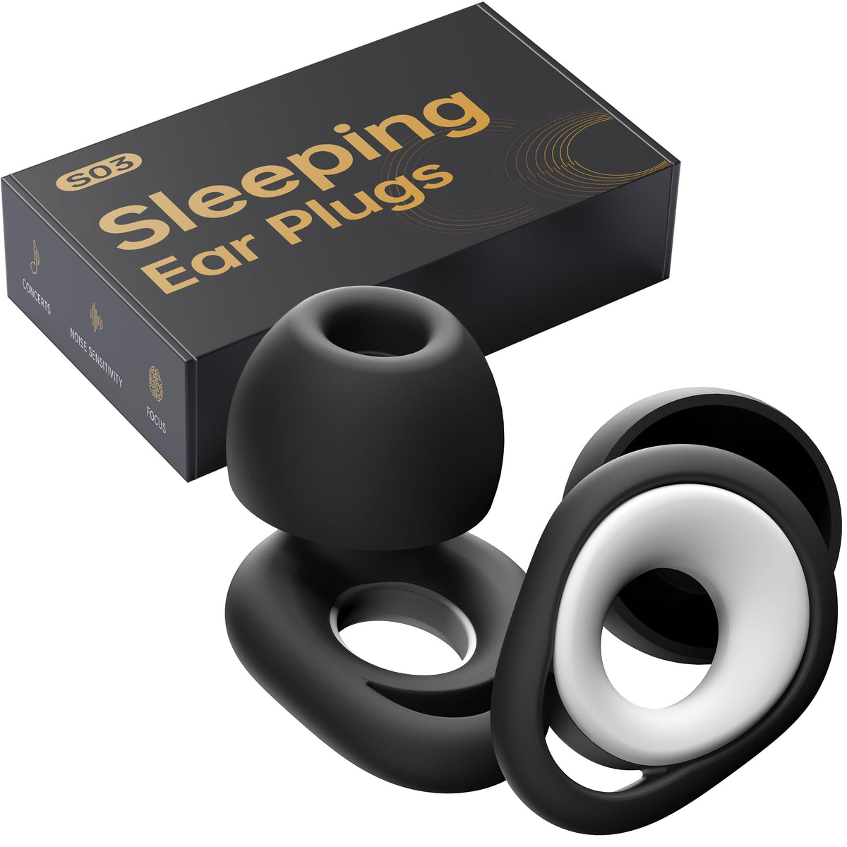 QWH bouchons d’oreilles double couche pour sommeil paisible et réduction du bruit