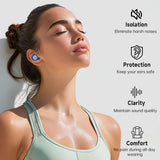 QWH bouchons d'oreille adaptés au quotidien pour concerts et travail