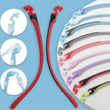 QYAJS bras lunettes enfant silicone noir-rouge, solutions légères pour lunettes usées.