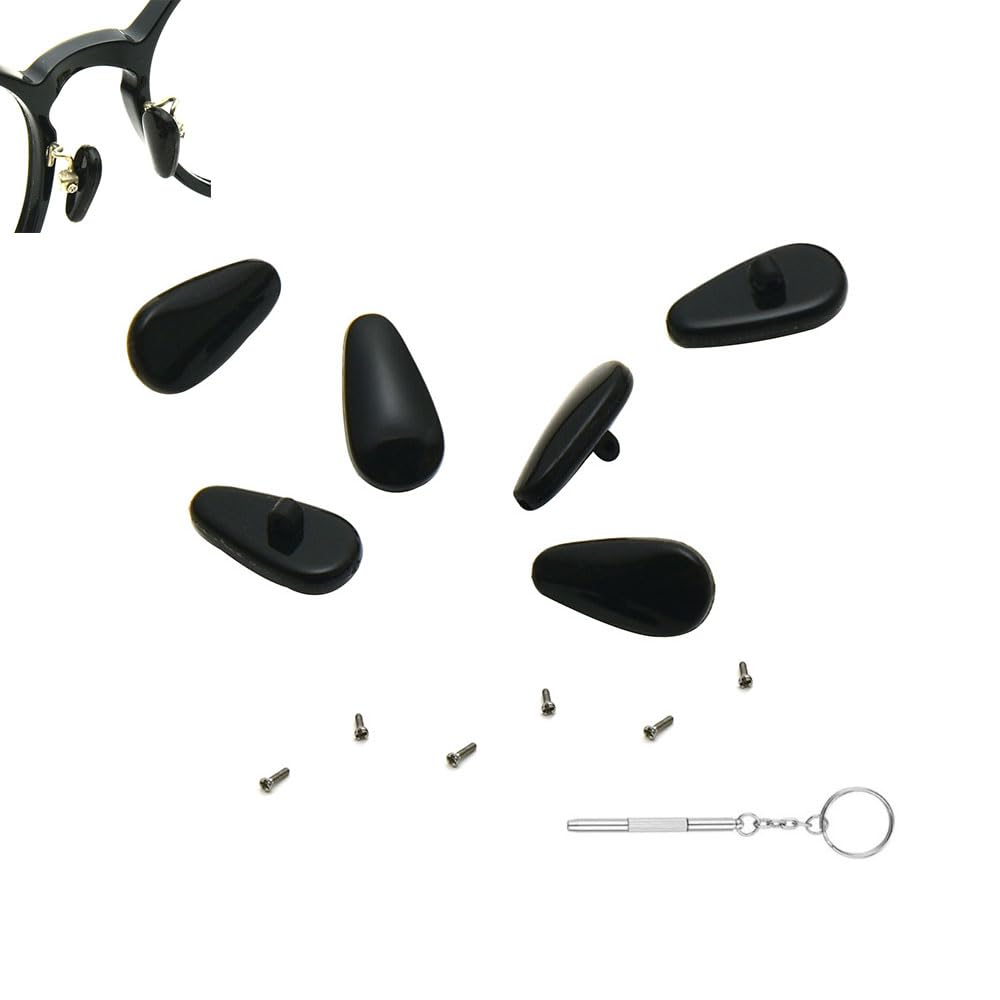 QYAJS kit réparation lunettes noir, ensemble complet pour remplacement pratique.