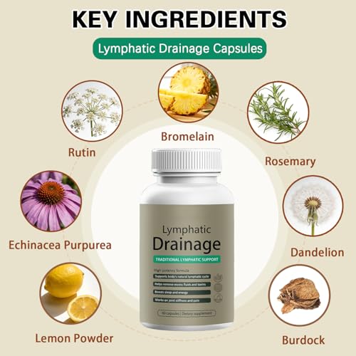 QYGCHUSIN Capsule Drainage lymphatique – Mélange d'herbes soutenant le drainage et l'immunité
