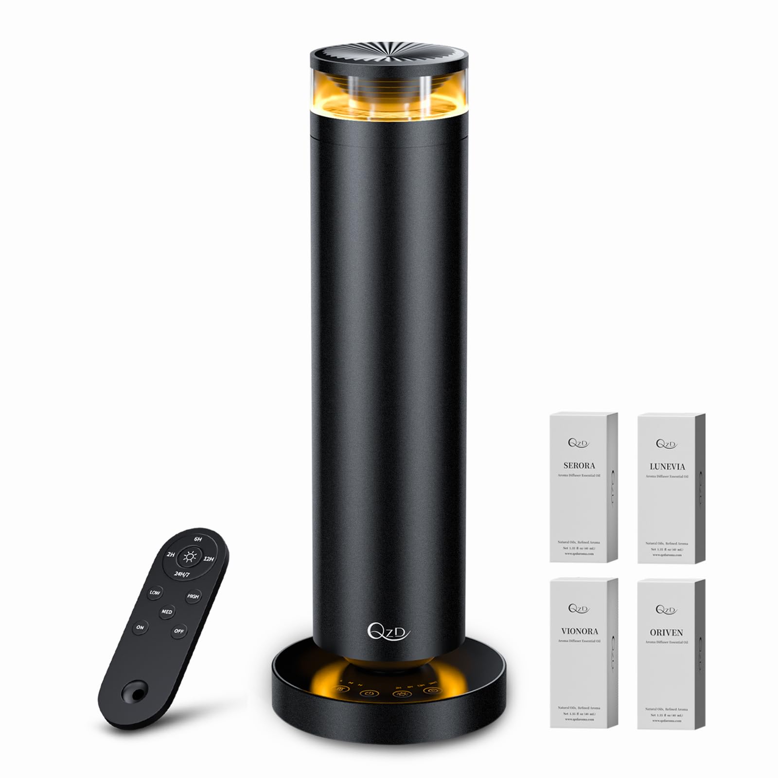 Diffiseur sans eau QZD A5 sur table dans le salon pour une ambiance agréable.