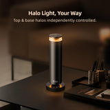 Halo lumineux du QZD A5 créant une ambiance hôtel dans le séjour.