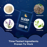 Patch sommeil RAAYAM appliqué sur peau propre pour une utilisation simple avant le coucher.